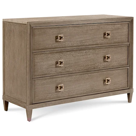 Whitney Accent Drawer Chest with Travertine Top